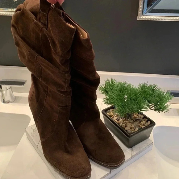 Via Spiga Brown Suede Boots Sz 10 - Picture 2 of 13